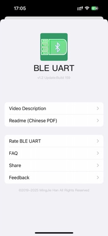 BLE UART Screenshot 4 of 4