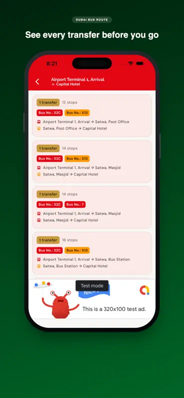 Dubai Bus Route Finder screenshot 2 of 9