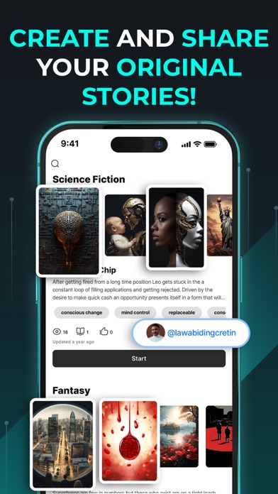 ChattyFic - Chat Storytelling iPhone screenshot 2 - Book app