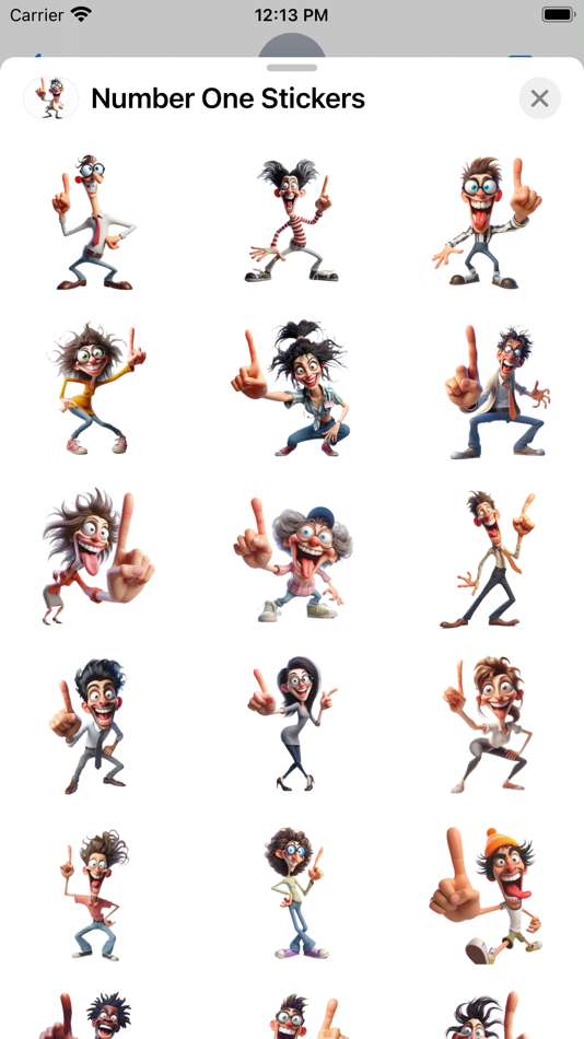 #1. Number One Stickers (iOS) By: Paul Scott