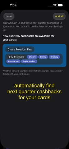 Cashback Notes: Card Wallet screenshot 5