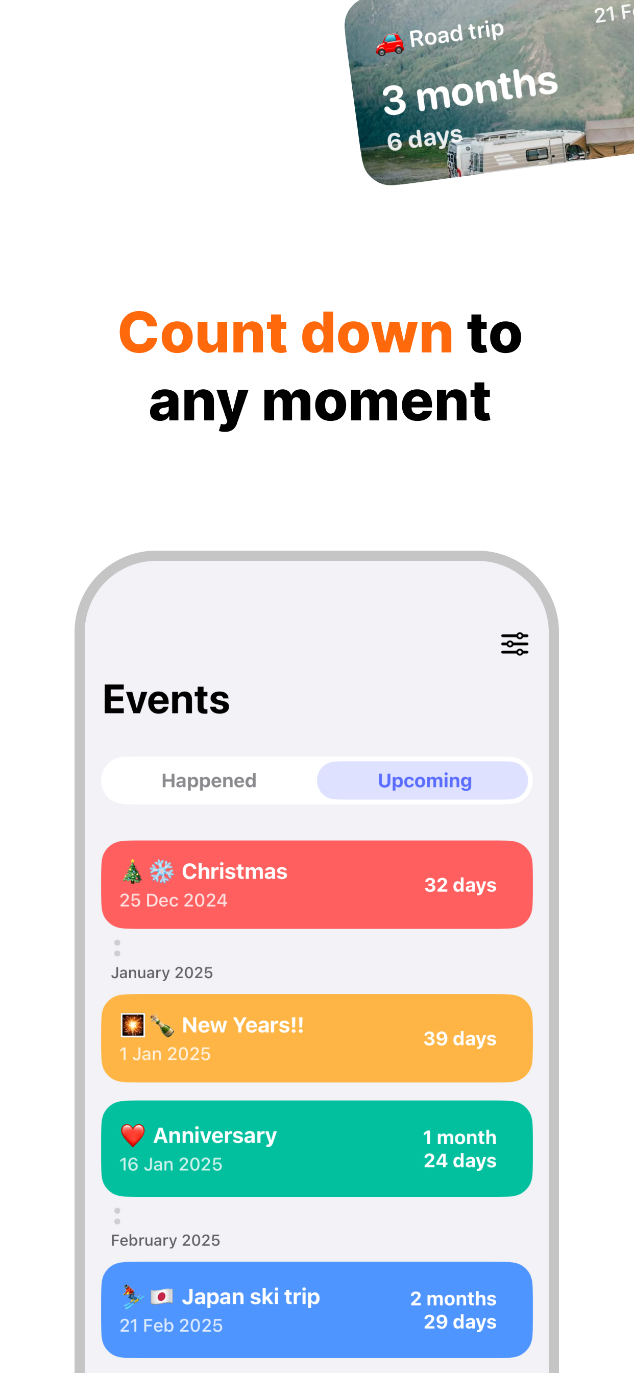 Countdown Widget - Track days