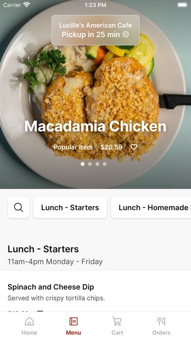 Lucille's American Cafe iPhone screenshot 2 - Food & Drink app