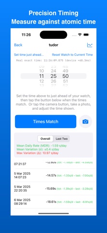 WatchWatcher: Accuracy Tracker iPhone screenshot
