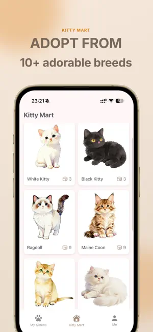 Kittie: Virtual Pet Cat Widget screenshot 1