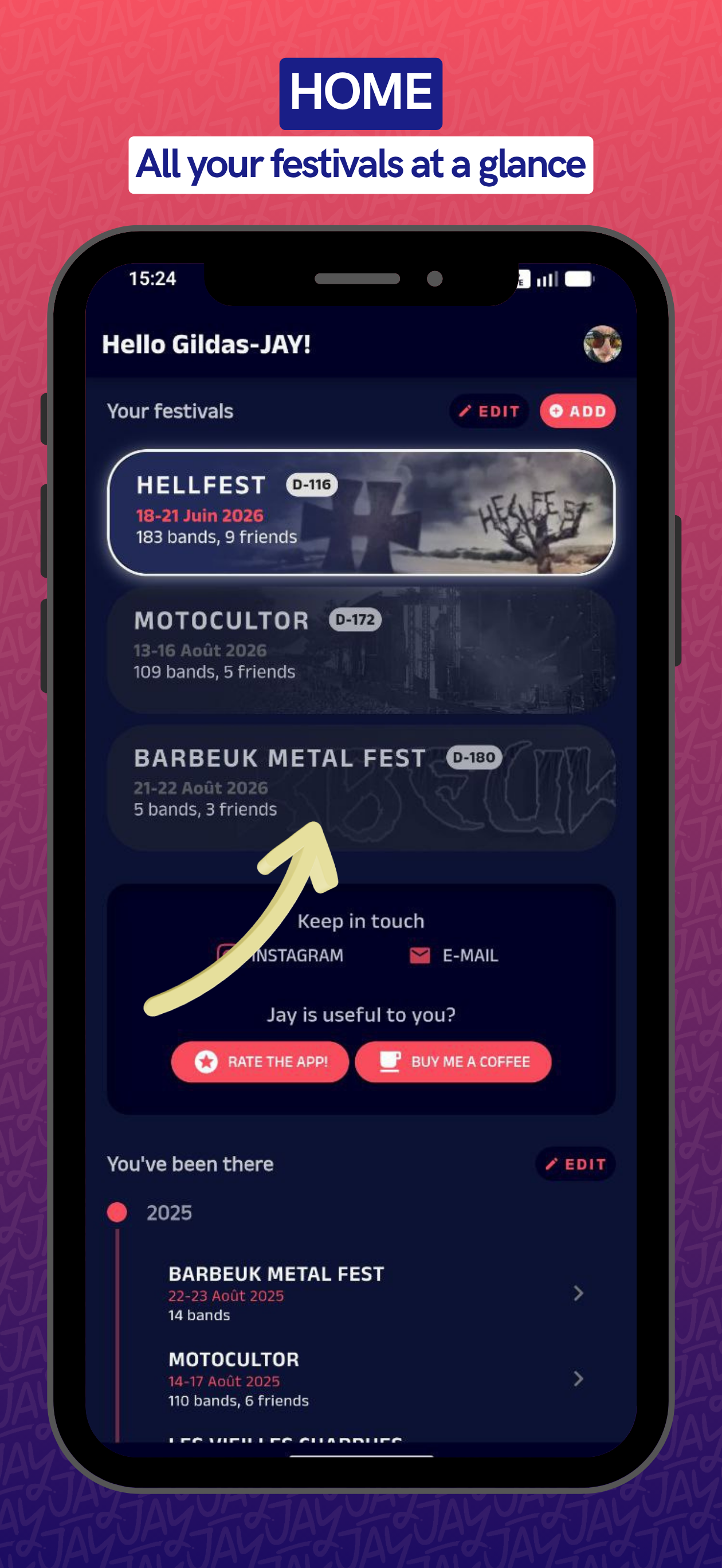 Jay: music fests & friends
