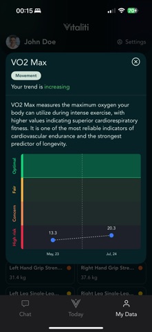 Vitaliti iPhone screenshot