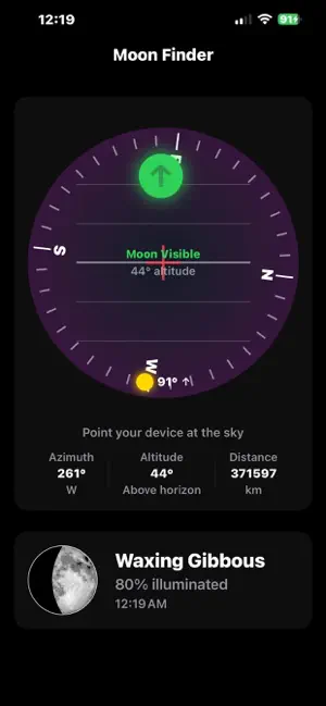 Moon Finder: Moonrise Widget screenshot 1