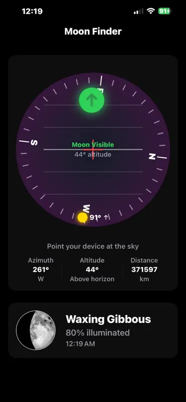 Moon Finder: Moonrise Widget screenshot 1 of 3