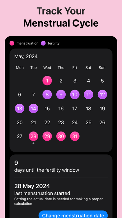 Ovulation&menstrual tracker Screenshot