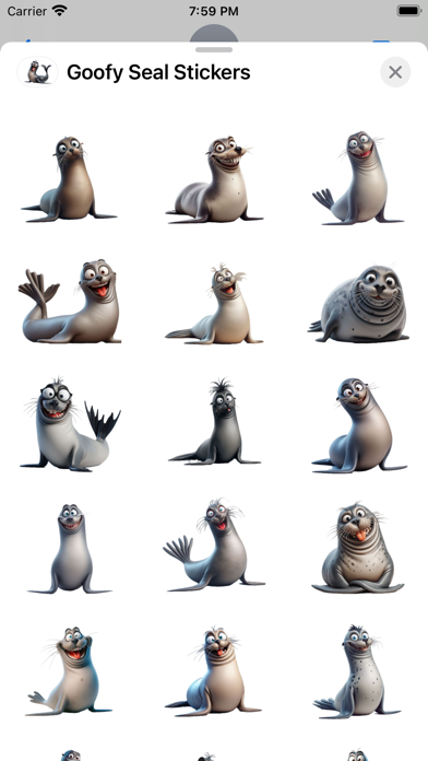 Screenshot #1 pour Goofy Seal Stickers