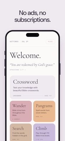 Bible Crossword Puzzle Game iPhone screenshot