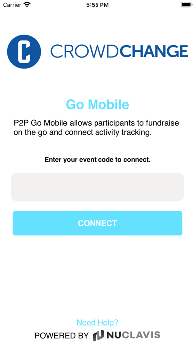 CrowdChange Go Fundraise Screenshot