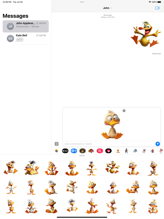 Screenshot #5 pour Goofy Duckling Stickers