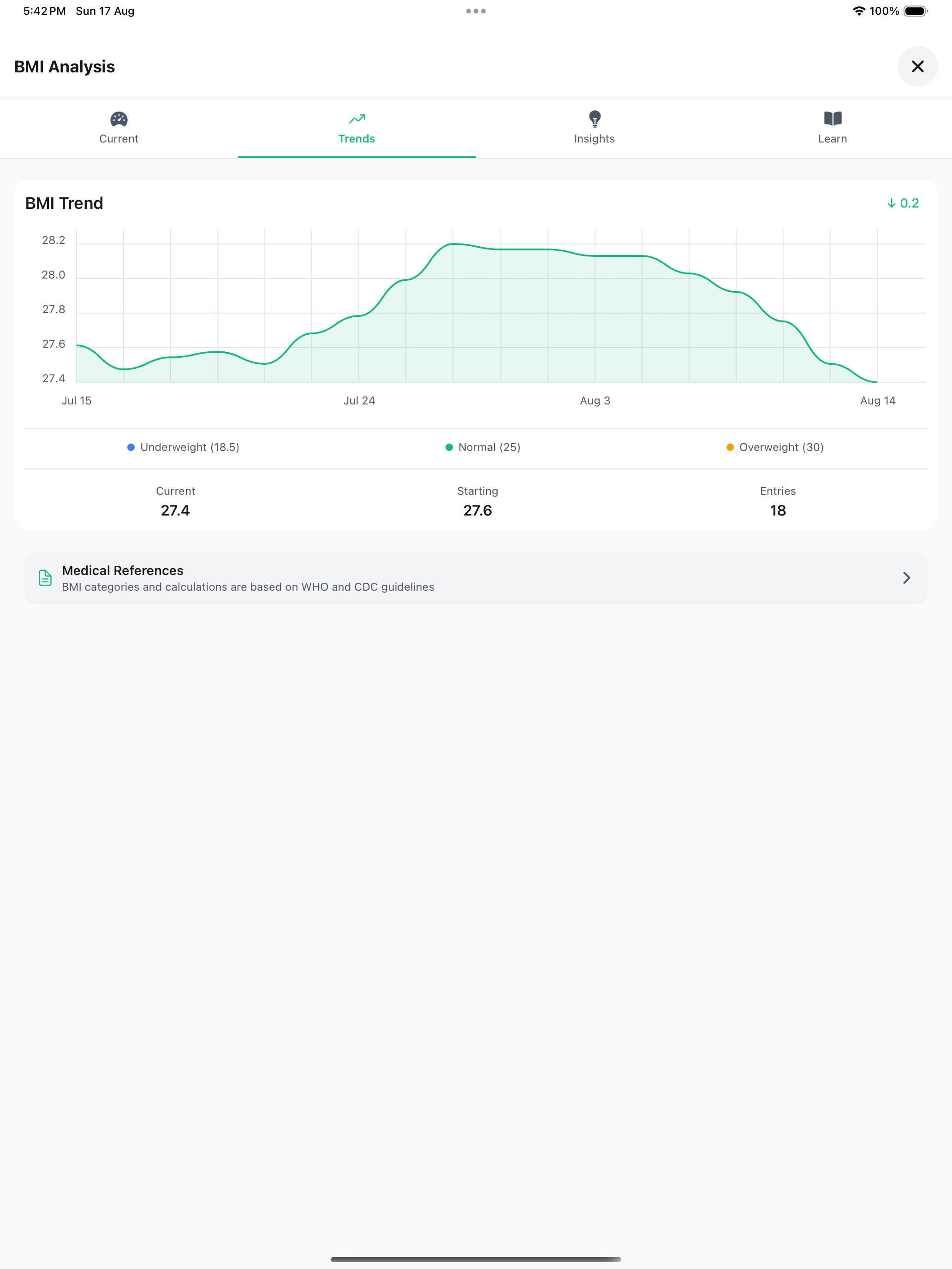 Weight Tracker: Body & BMI screenshot 17