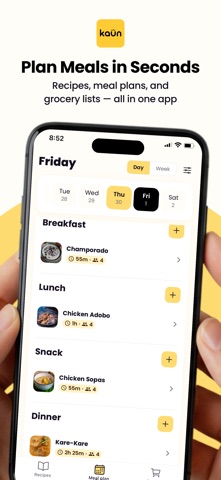 Kaun: Meal Planner screenshot