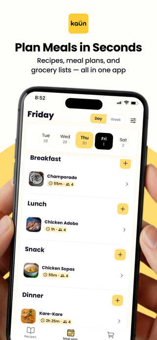 Kaun: Meal Planner Screenshot 1 of 10