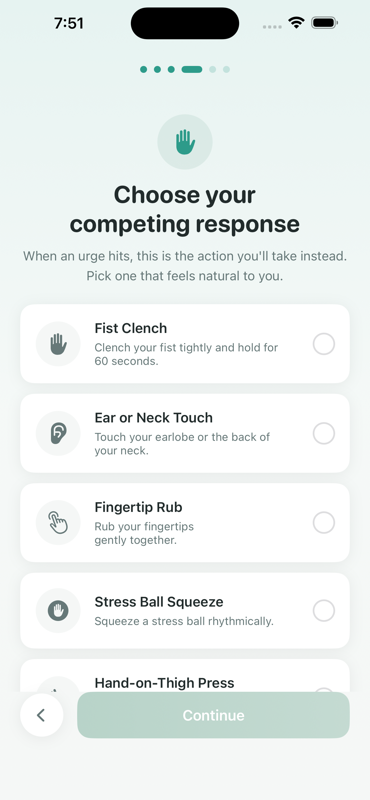 Competing response screen