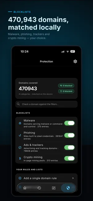 NoirShield: Encrypted DNS screenshot 2