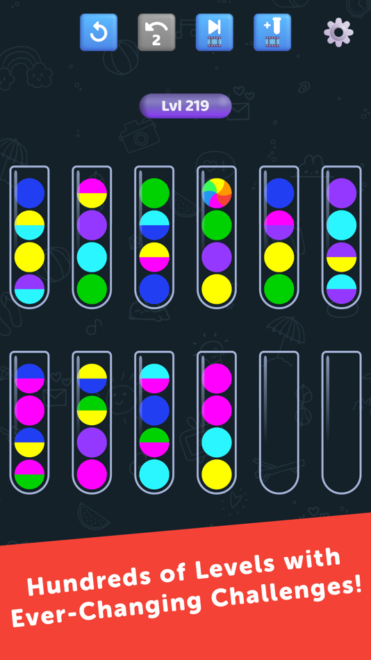#2. Ball Sort: Bicolor Twist (iOS) By: Viviana Baeza