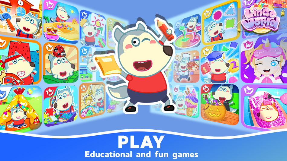 #4. Wolfoo Lingo World: Education (iOS) By: WOLFOO LLC