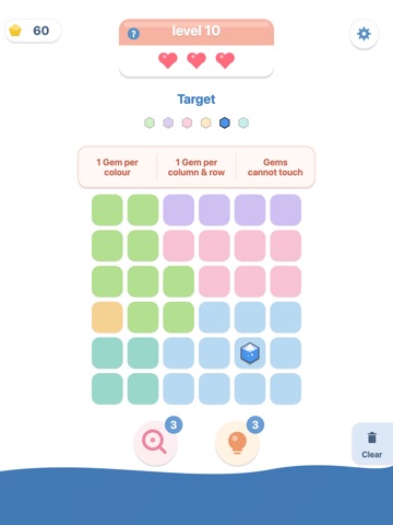 Gem Finder - Board Puzzle iPad screenshot