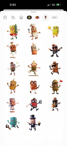 Prancing Wallet Stickers iPhone screenshot
