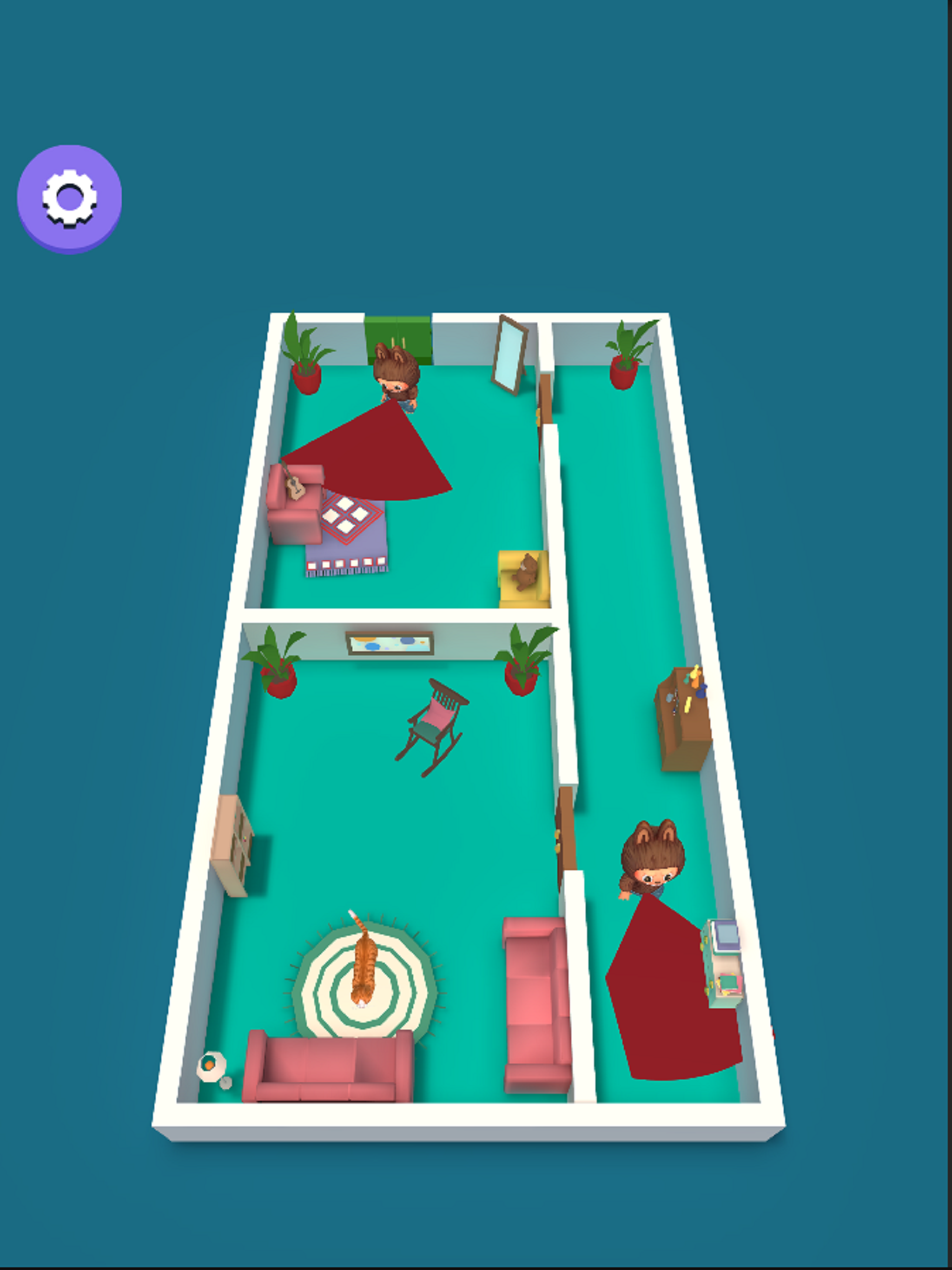 Cute Cat Sneak & Run Game 3D screenshot 5