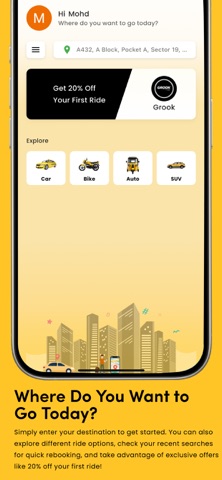 Grook: Request a ride screenshot