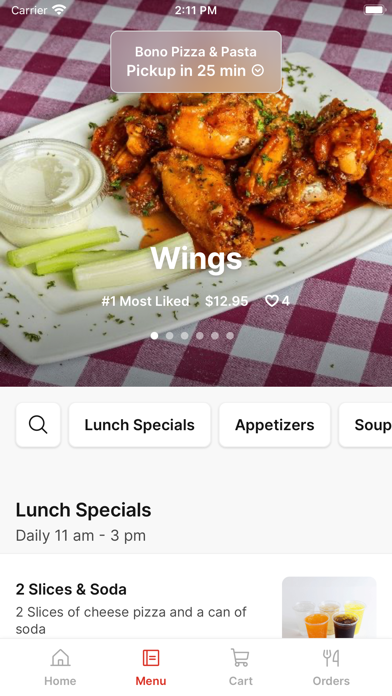 Bono Pizza & Pasta iPhone screenshot 2 - Food & Drink app