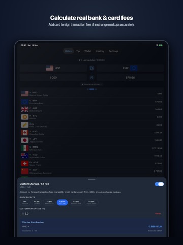 Easy Currency Converter: FOREX iPad screenshot