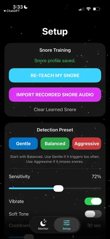 Snore Whisperer screenshot 3 of 5