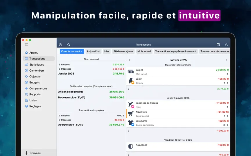 Capture d'écran de MoneyStats - Budget Et Dépense sur iPhone 4
