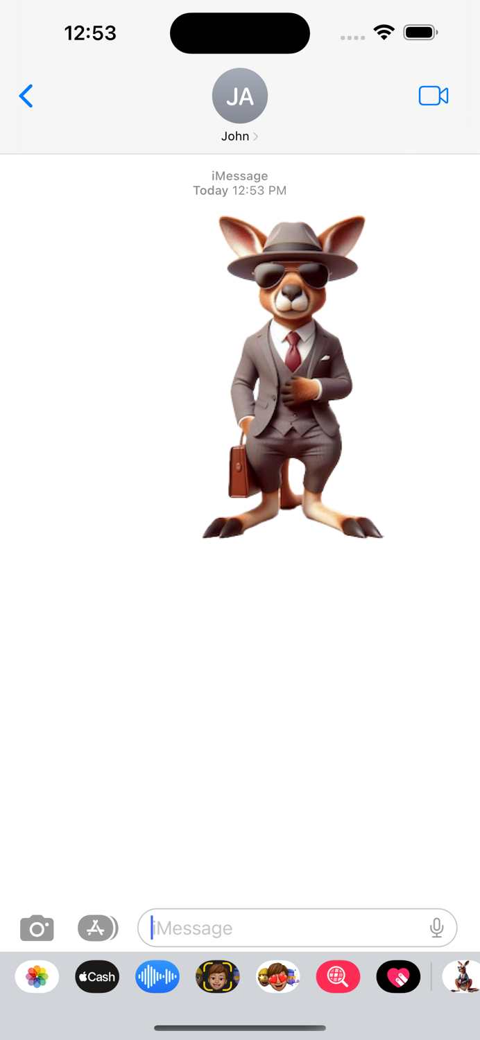 Well-Dressed Kangaroo Stickers