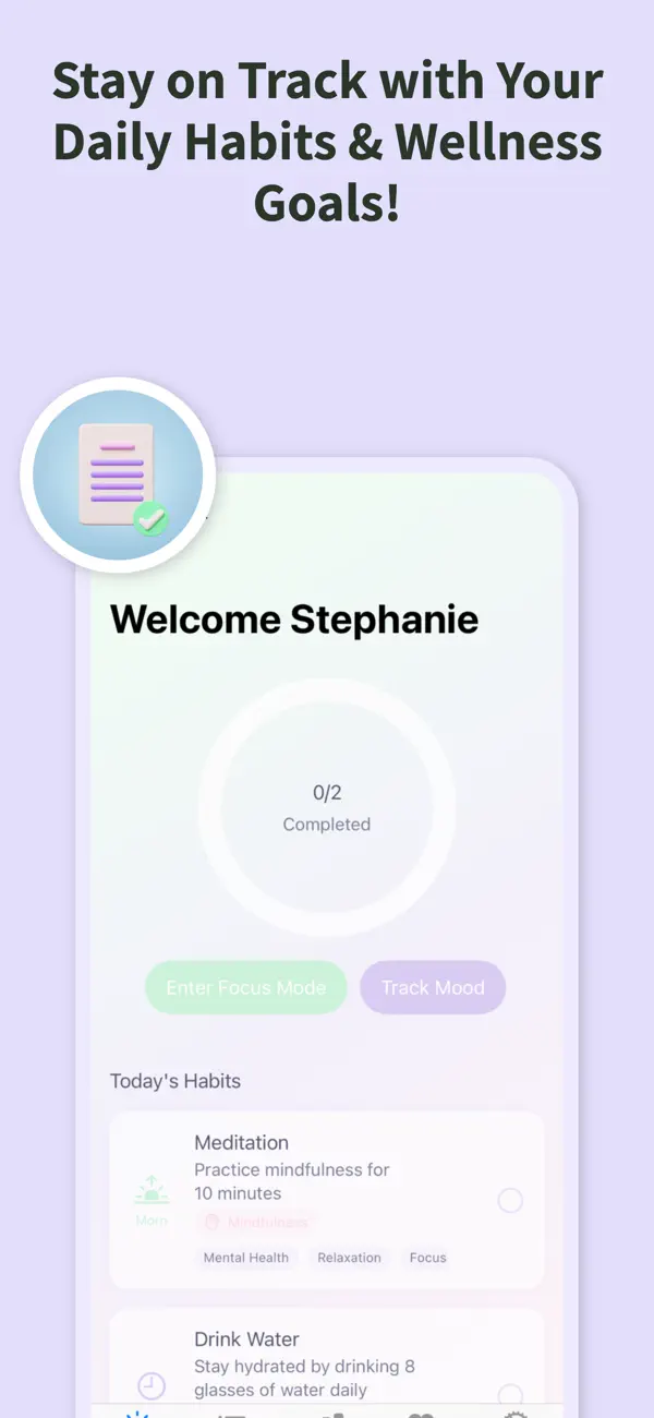 Screenshot #1 pour NeuroNest - AI Habit Tracker
