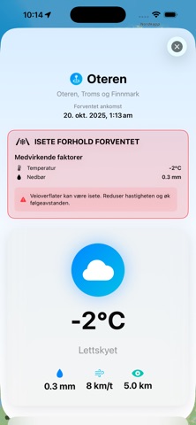 WeatherTrip iPhone screenshot