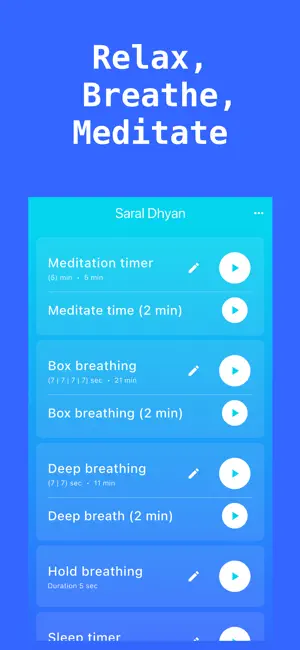 Saral Dhyan: Mindful Breathing screenshot 1