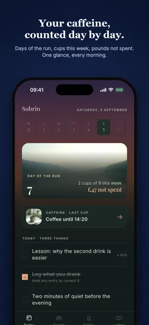 Sobrio: Quit Caffeine Ledger screenshot 1