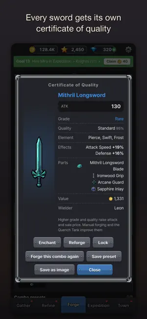 Idle Blade Smith: Forge RPG screenshot 4
