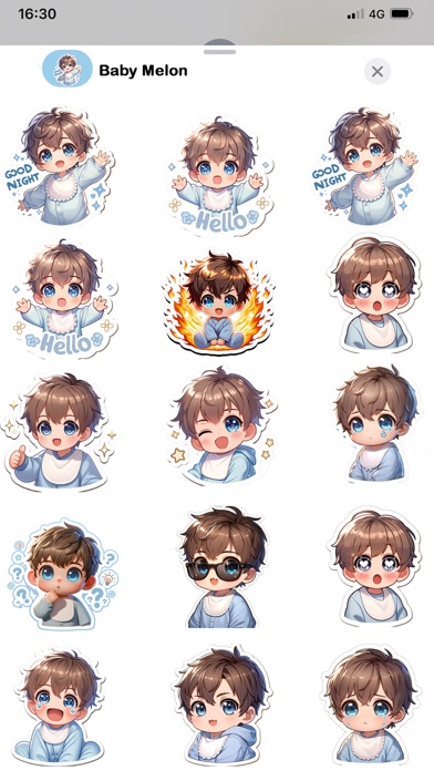 Baby Melon, Cute Baby Stickers Screenshot