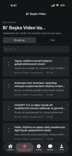 Bi' Başka Video iPhone Ekran Görüntüsü 2