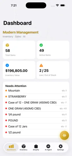 Captura de pantalla de ModernManagement en iPhone 1