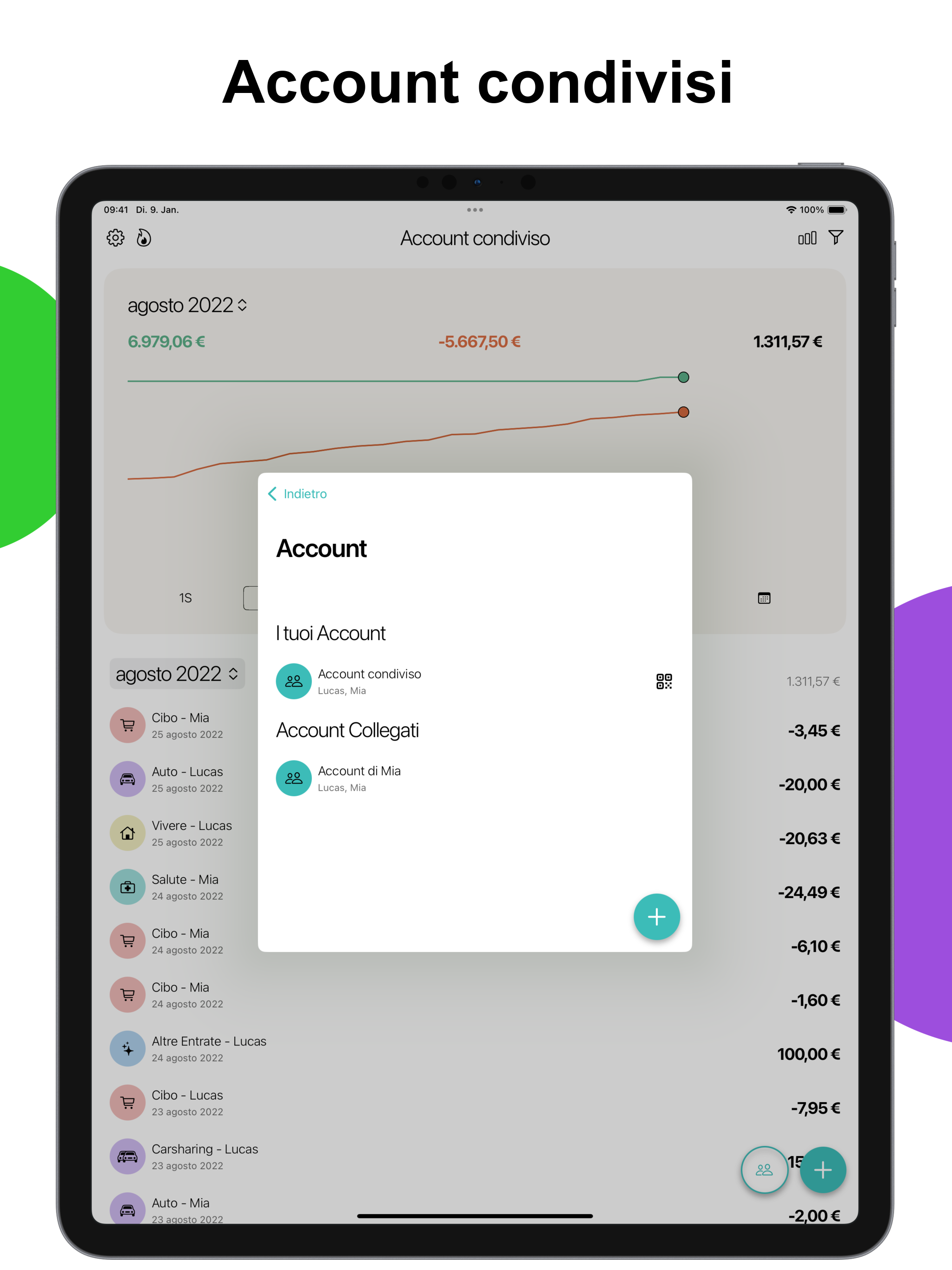 Gestione Spese e Budget Monee