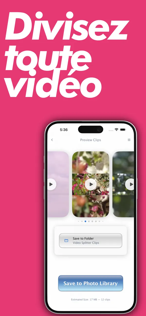 Screenshot #1 pour Video Splitter - Couper