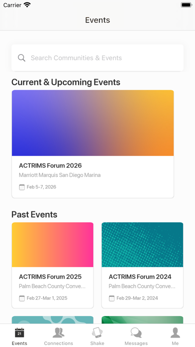 ACTRIMS Forum iPhone screenshot 2 - Business app