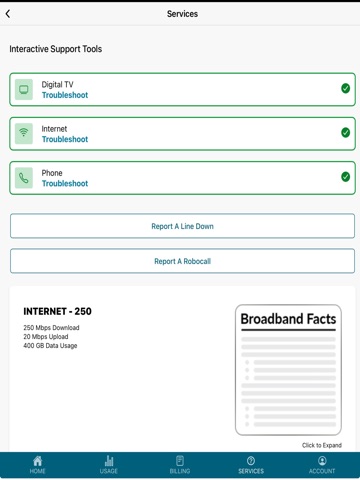 MediacomConnect iPad screenshot