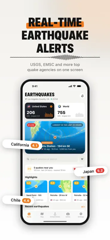 Earthquake Alerts & Tracker screenshot 1 of 8