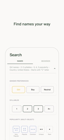 Nami: Baby Names & Meanings iPhone screenshot