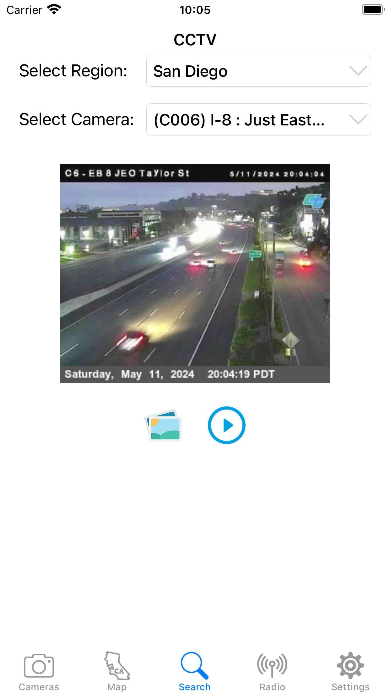 Live Traffic Cameras in CA