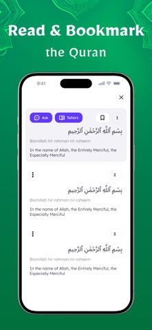 Quran English & Prayer Times iPhone screenshot